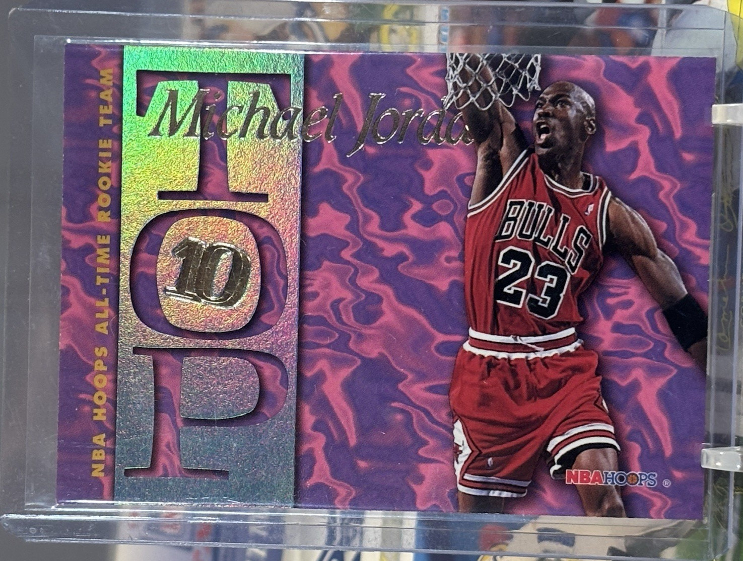 マイケルジョーダン フープスオールタイムルーキーチームトップ 10 Michael Jordan 1995 Hoops #AR7 Top Ten Price Guide - Sports Card