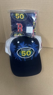 Redsox Survivor 50 Combo Baseball Cap & Neck Buff Gaitor One Size