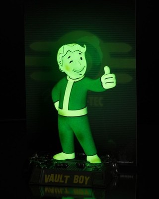 Fallout Vault Boy Glow-in-the-Dark Movie Maniacs Gold Label 6'' Figure OE