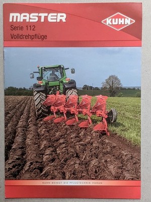 KUHN MASTER Serie 112 Volldrehpflüge Pflug  Prospekt Traktor Schlepper Bulldog