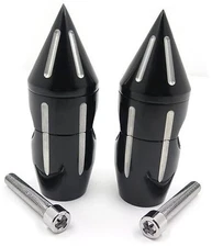 XKMT-1'' SPIKE CUSTOM 2" RISE BLACK BILLET HANDLEBAR Pullback RISERS 