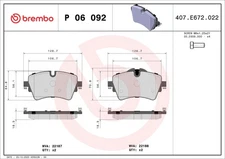 FOR BREMBO P 06 092 HAM PADS. FRONT FRONT LUCAS BMW/BMW (BRILLIANCE)/MINI
