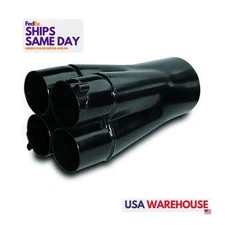 Dynatech 783-91250, One Black Steel Slip-On Header Collector 2.5 X 5.0 Od Perfor