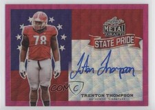 2018 Leaf Metal Draft State Pride Pink Wave 7/10 Trenton Thompson Auto 8wm