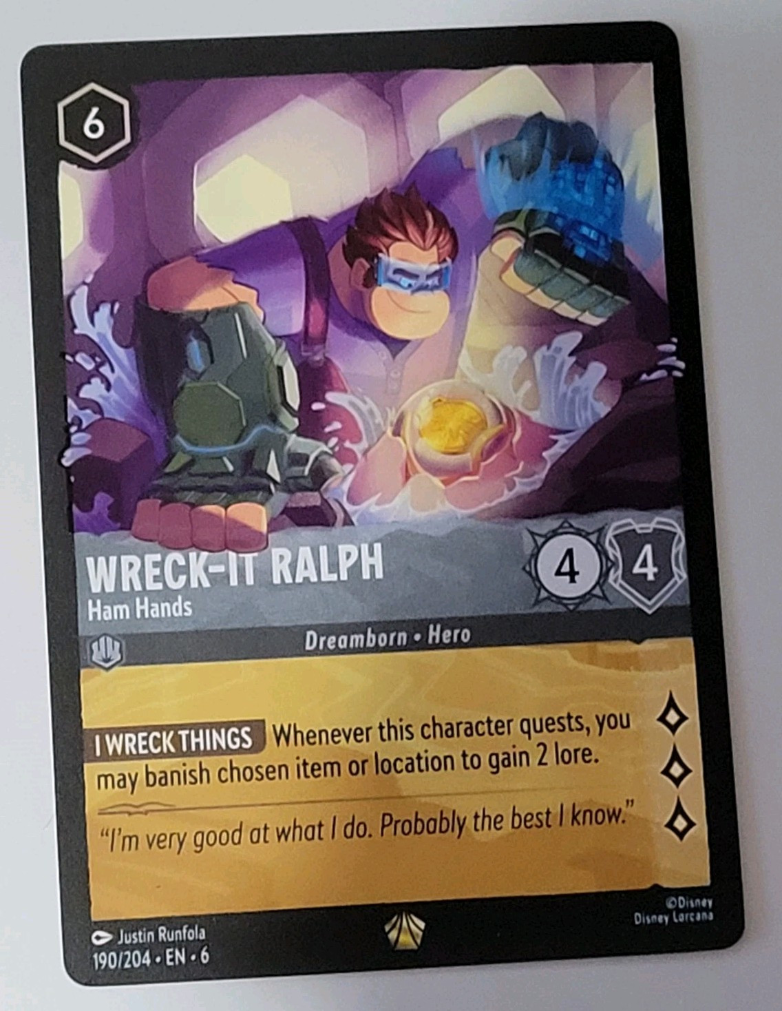 Disney Lorcana TCG - Azurite Sea: Wreck-It Ralph (190/204) - Legendary - NM