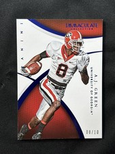 2015 Panini Immaculate Collection Collegiate Blue Aj Green 04/10 Jersey Match Rc