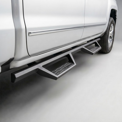 APS Drop Step Running Boards 4-Inch Fit 19-26 Silverado Sierra Double Cab