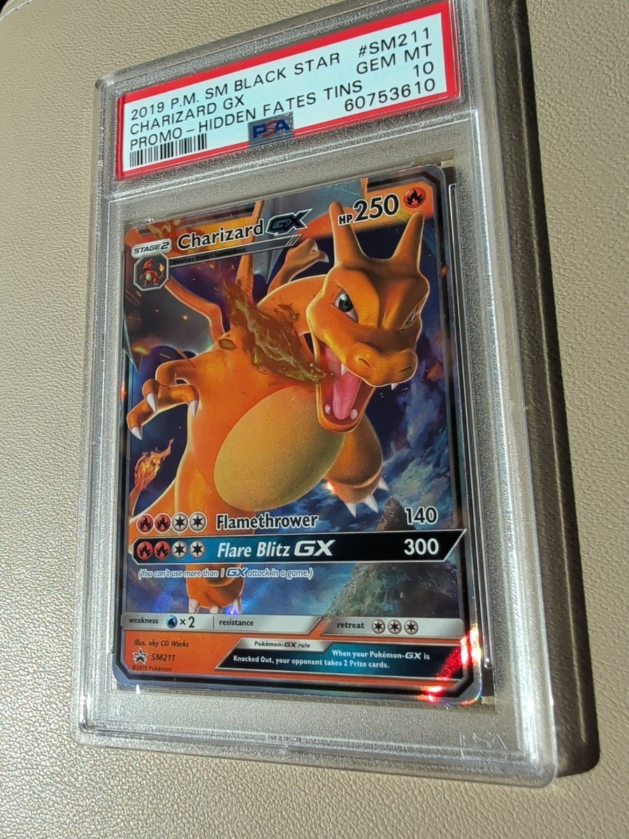 2019 Pokemon Charizard GX SM211 HOLO Hidden Fates Tins Promo