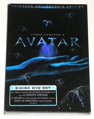 James Cameron's AVATAR Extended (New, sealed, 3-Disc DVD, slip cover damaged)