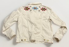Polo Ralph Lauren Southwestern Indian Beaded Aztec Denim Jacket Native Navajo L