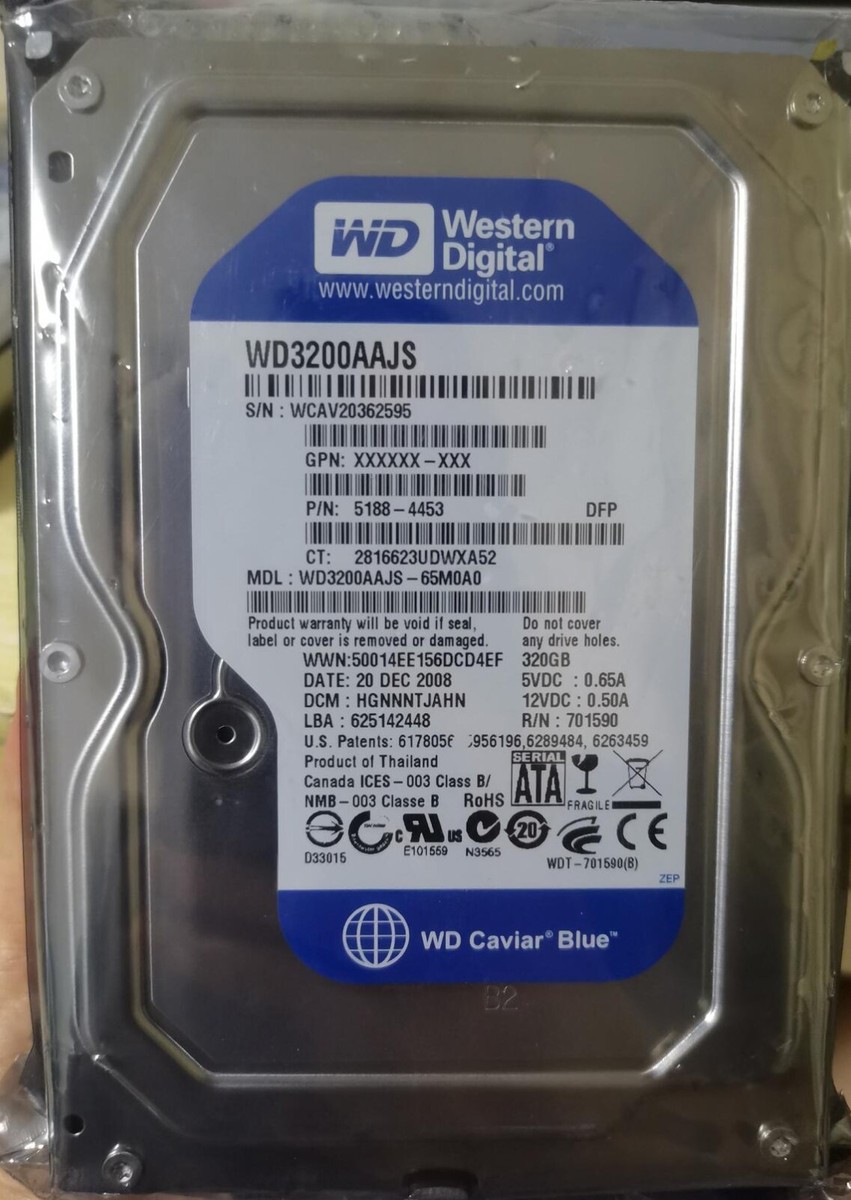 Original WD 320GB WD3200AAJS 7200RPM SATA 3.5