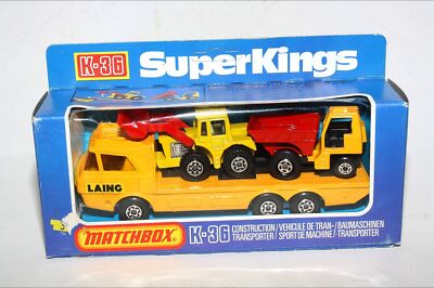 Matchbox Superkings K-36 Construction Transporter, neuwertig in guter OVP