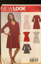 New Look Pattern 6722    Misses    Dresses          Sizes  10-22