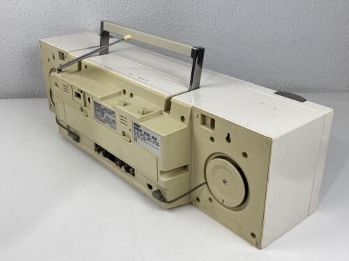 SHARP QT-88 Double Radio Cassette Player Table Component System White Retro - Picture 8 of 18