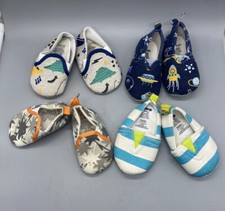 Lot of 4 Baby Infant Slippers 0-9 Months -Little Beginnning-Cutie Pie-CJP Baby