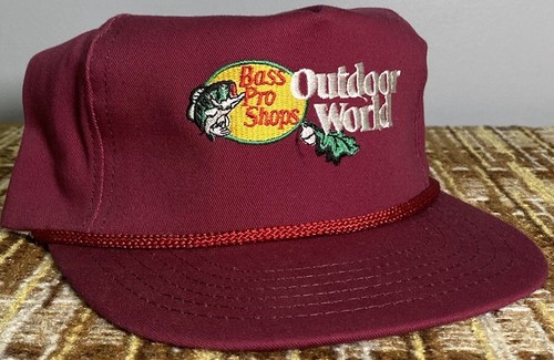 Vintage Bass Pro Shops Hat 90s Golf Strap Back Rope Embroidered Outdoor World