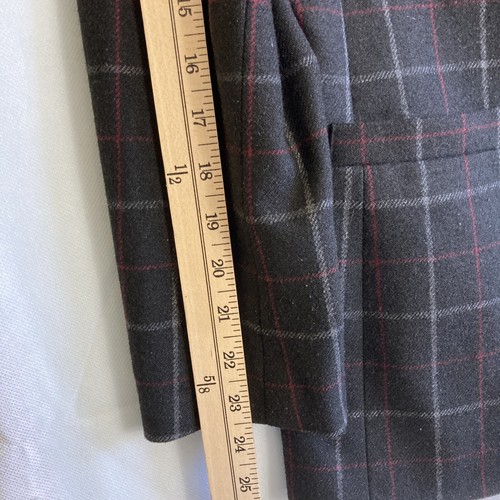 Sasson Wool Blend Plaid Blazer Womens Size 6 Lined Career Business Work - Picture 6 of 11