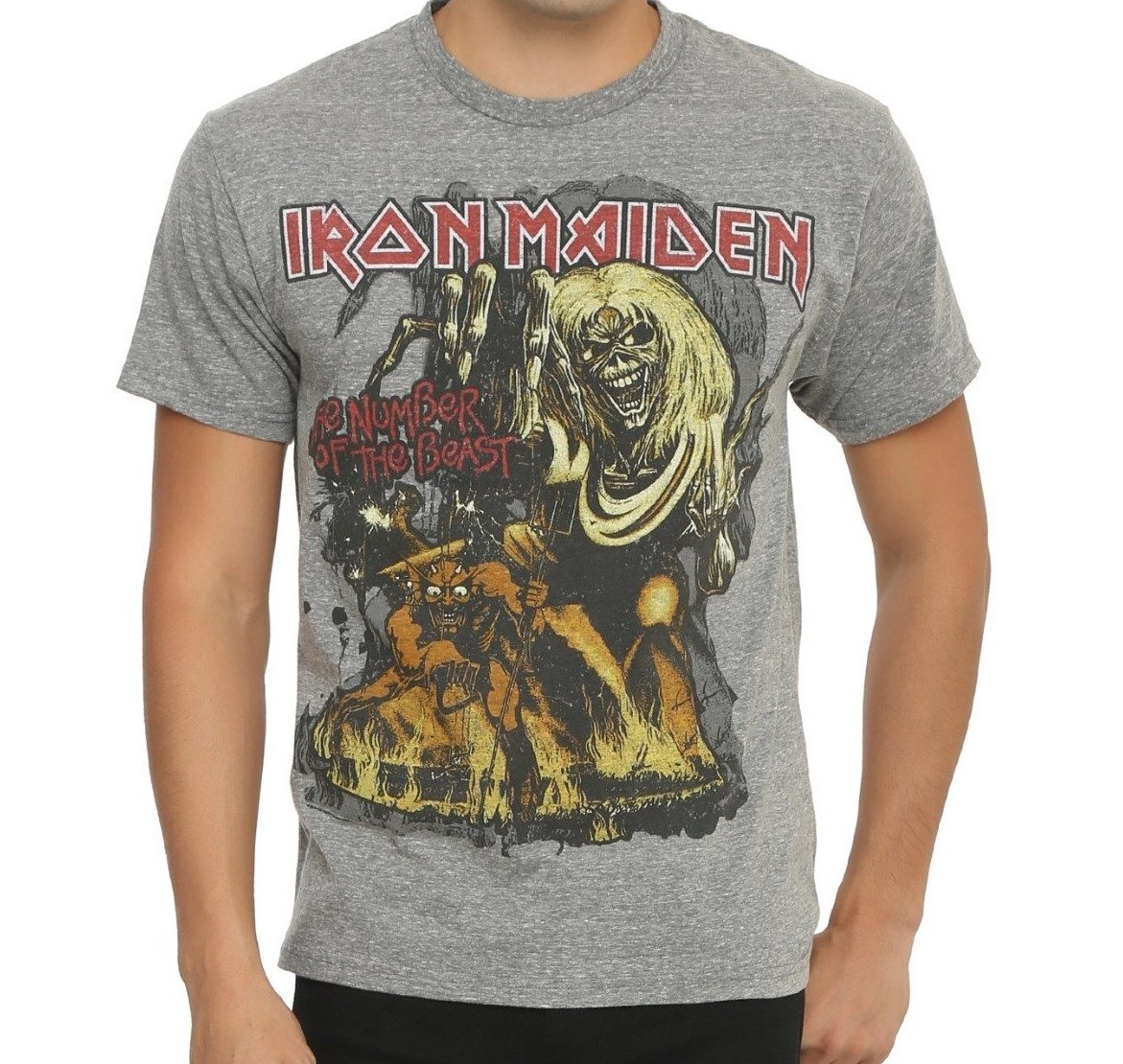 Iron Maiden T-Shirt Uomo 'Stranger Number Of The Beast' - Nero, Regular Fit, Merch Ufficiale Della Band - 3