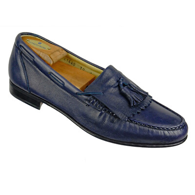 NEW Navy BRUNO MAGLI Moc Toe Kiltie Tassel Loafers Leather  display picture 2