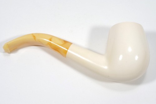 Vintage Pioneer Meerschaum Pipe Real Amber Stem UNUSED IN ORIGINAL CASE - Picture 7 of 12