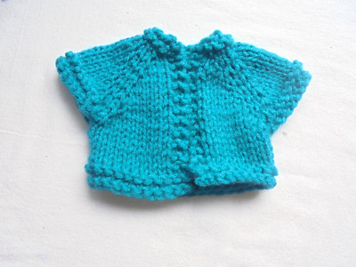Fits Sasha 16'' doll clothes- Peacock Short Sleeve Knitted Sweater