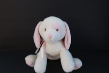 Toys R Us Animal Alley My First Puppy Pink Cream Plush 9" Dog 2009 Stitched Eyes
