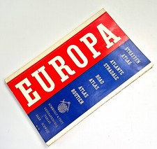 ANNÉES 50  ATLAS ROUTIER EUROPE KÜMMERLY & FREY SUISSE INDICATIONS EN 7 LANGUES