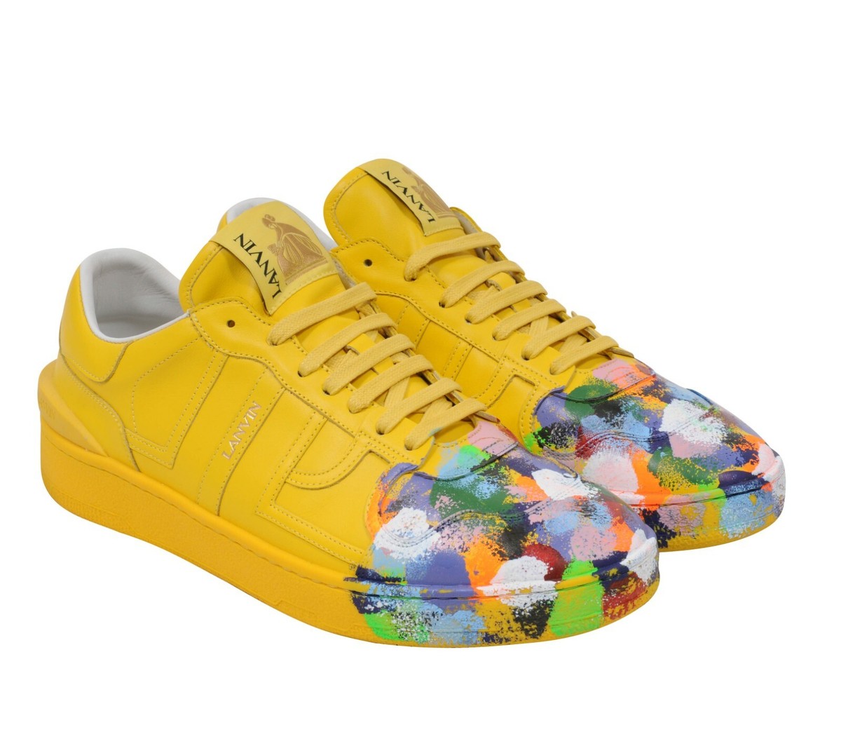 GALLERY DEPT. x LANVIN | PAINTED CLAY LOW SNEAKERS 黄色 Lanvin Gallery Dept Men Clay Sneaker US 10 EU 43 Yellow