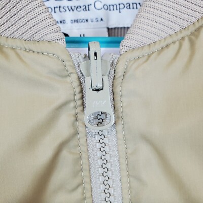 JACKET COLUMBIA KHAKI CONVERT ZIPPER SZ MENS LARGE VINTAGE 90s