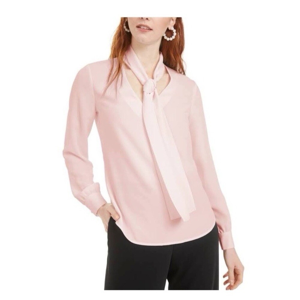 loft tie neck blouse