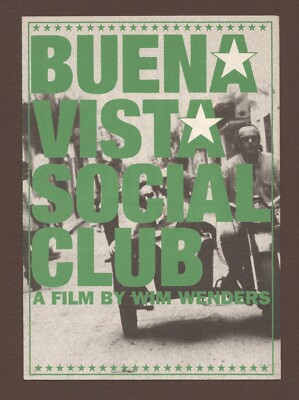 Buena Vista Social Club 1999 RARE mini poster Chirashi flyer Wim Wenders Japan