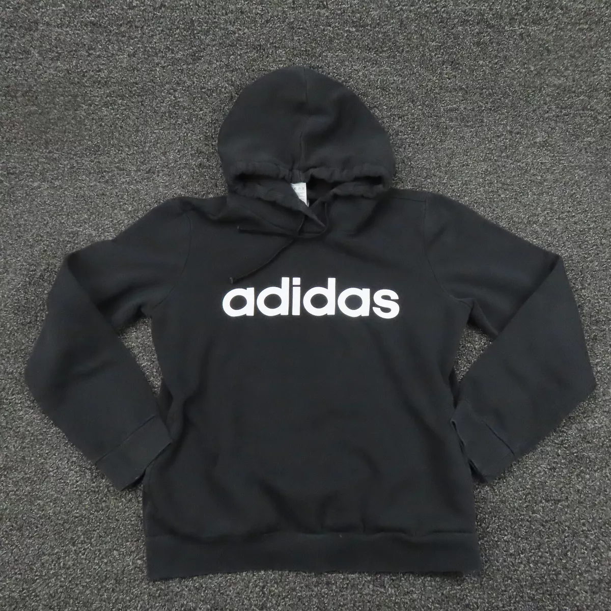 Adidas Hoodie Womens Medium Black Long Sleeve Running Casual Gym
