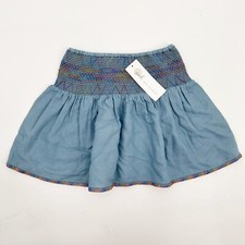 Peek Kids Girls Size 4/5 Donatella Pixie Skirt Rainbow Smocked Elastic Waist