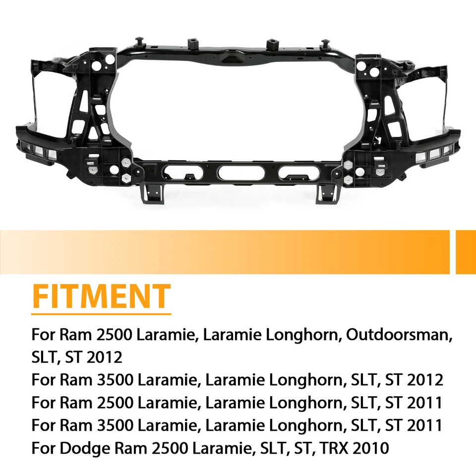 Front Radiator Support W/LH & RH Headlight Bracket For Dodge Ram 2500 3500 10-12 — 第 2/4 张图片