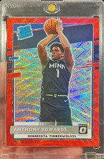 2020-21 Optic Anthony Edwards Rated Rookie Red Wave Basketball Card #151 RC