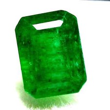Natural Colombian Green Emerald 18.00 Ct Emerald Cut Loose Gemstone CERTIFIED