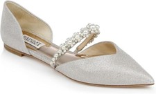 Badgley Mischka Women's 9.5 Natalia Champagne Formal Wedding Shoes