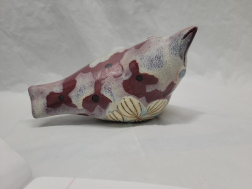pottery bird wall hanging 6 inch artistic glaze signed cbr #4362 - Picture 10 of 24