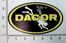 DACOR Oval Scuba Dive Diving Decal Sticker repro 6mil UV vinyl 3.5"x7'' die cut