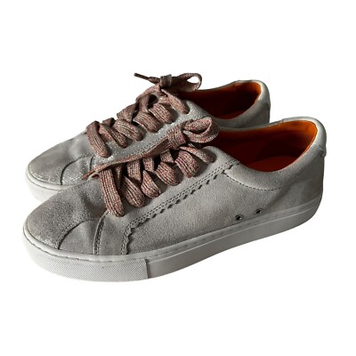 ZARA Women Metallic Glitter Silver Lace Up Fashion Sneakers Size