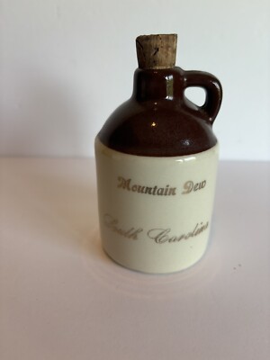 Vintage South Carolina Mountain Dew 22 K Gold Whiskey Jug Made In USA
