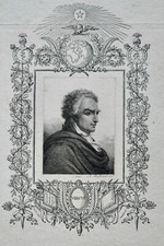 VITTORIO ALFIERI WRITER (1749-1803) ASTI PORTRAIT ENGRAVING 19th century