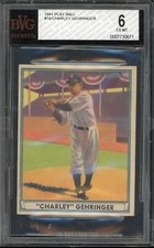 1941 Play Ball Baseball #19 Charley Gehringer BVG 6