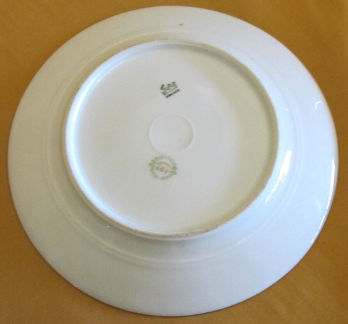 Petite assiette porcelaine Limoges décoration bleu turquoise or diamètre 15,5 cm - Photo 6 sur 7