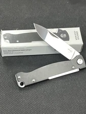 Boker Plus Atlas Folding Knife 2.63" 12C27 Sandvik Steel Blade Stainless Handle