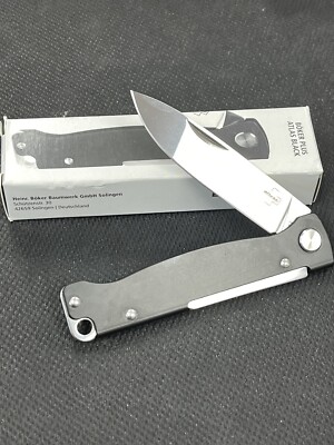 Boker Plus Atlas Folding Knife 2.63'' 12C27 Sandvik Steel Blade Stainless Handle