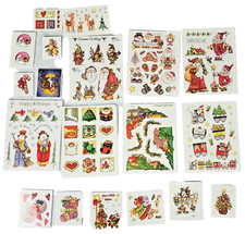 Lot of 25 Provo Craft Sticker Sheets Christmas Holiday Reindeer Snowmen Santa