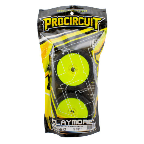 Procircuit Roue Complète Claymore (2) 1:8 Voiturette RC Reifen C1 Super Souple - Photo 3/3