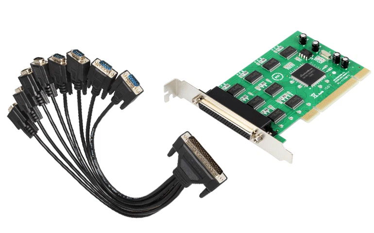 8 port RS-232 COM DB9 serial controller to PCI card 16C1058 8xRS232 with Cable - Image 3 of 3