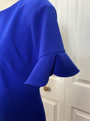 NEW Calvin Klein Size 8 Royal Blue Sheath Dress Short Ruffle Tulip Sleeves Women | eBay NEW Calvin Klein Size 8 Royal Blue Sheath Dress Short Ruffle Tulip Sleeves Women | eBay